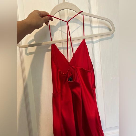 Zara red long silky midi dress - Picture 8 of 12